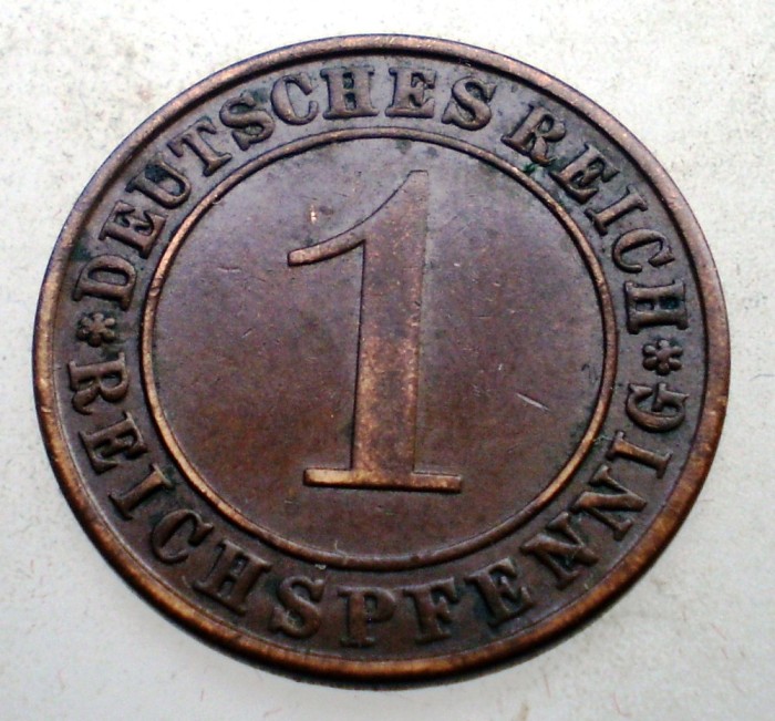 B.270 GERMANIA WEIMAR 1 REICHSPFENNIG 1935 A