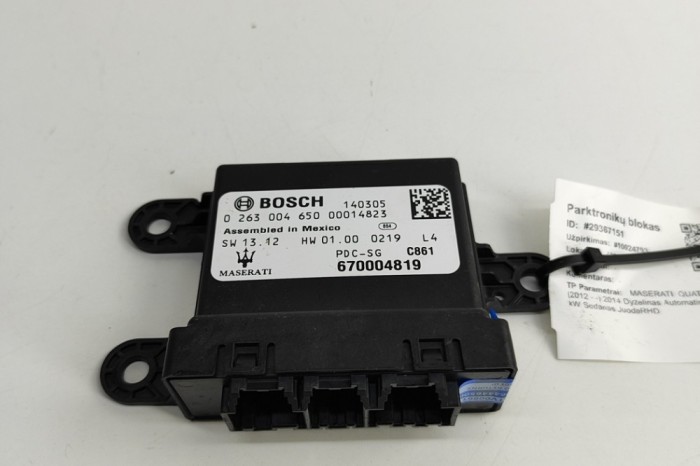 Unitate de control senzor de parcare PDC MASERATI QUATTROPORTE VI 2014 OEM: 670004819,0263004650 29367151