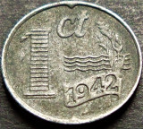 Cumpara ieftin Moneda ISTORICA 1 CENT - OLANDA, anul 1942 *cod 572 = OCUPATIE NAZISTA, Europa, Zinc