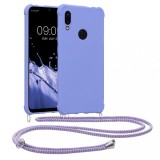 Husa Kwmobile pentru Xiaomi Redmi Note 7/Redmi Note 7 Pro, Silicon, Albastru, 49965.108, Textil, Carcasa
