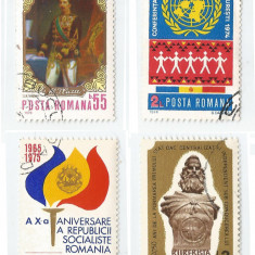 România, LP 724/1970; LP 855/1974; LP 872/1975, LP 1022/1980, 4 serii oblit.