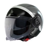 Casca pentru scuter - motocicleta MT Viale SV S 68 Unit D2 gri mat (ochelari soare integrati) (open face) &ndash; omologare noua ECE 22.06 XS (53/54cm)