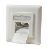 PRIZA RJ-45 aplicabila cu 2 iesiri LOGILINK pt. cablu FTP, Cat6, RJ-45 (M) x 2, ecranat, plastic cu metal, pure white, 1 buc, &quot;NP0023&quot;