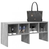 vidaXL Suport pantofi stivuibil, gri Sonoma 89,5x30x40 cm