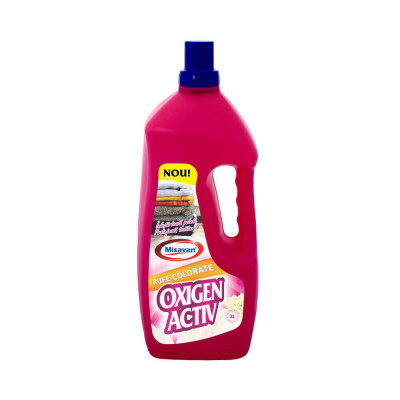 Solutie pentru Indepartarea Petelor Oxigen Activ Misavan, 2L, pentru Rufe Color, Solutie Pete Haine, Solutie pentru Pete Haine, Solutie Indepartare Pe foto