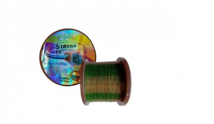 Fir monofilament 3D SIRENA-STEALTH 1000m ,0.25mm &ndash; 15kg