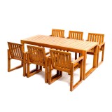 Set mobilier de gradina din lemn pentru 6 persoane | Treva
