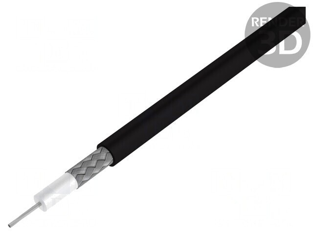 Cablu coaxial RG223 100m negru 5.4mm