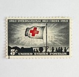SUA / USA 1963 Centenarul Crucii Roșii Internaționale Timbru Comemorativ 5c ștampilat - A301