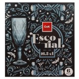 Set de 6 pahare cu picior COK Escorial Blue, 165 ml