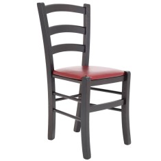 Scaun Paesana - cadru wenge - imitatie piele bordo - 21902