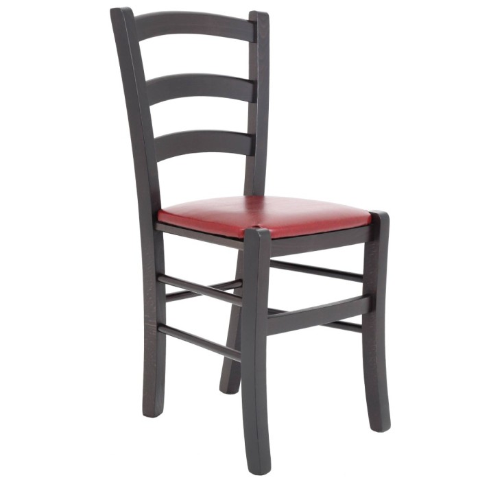 Scaun Paesana - cadru wenge - imitatie piele bordo - 21902