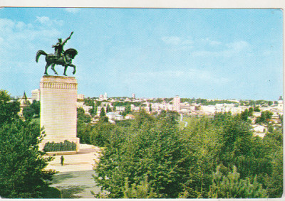 bnk cp Suceava - Statuia lui Stefan cel Mare - uzata foto