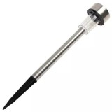 Lampa solara LED de exterior pentru gradina eMazing, dispersor normal, 0.06W, Inox, 29 cm, 12 buc