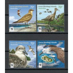 Cocos Islands 2015 Mi 505/08 MNH, nestampilat - WWF:Pasari