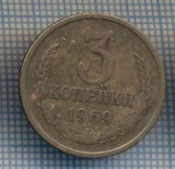 AX 1299 MONEDA - RUSIA - 3 KOPEKS - ANUL 1969-STAREA CARE SE VEDE, Asia