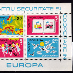 1975 Conferinta Securitate si coop. in Europa Helsinki, LP 891, Bl.124, MNH