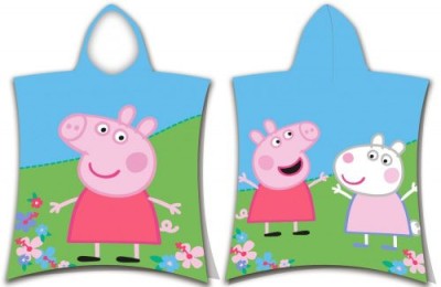 Prosop de plaja tip poncho Peppa Pig 50 115 cm foto