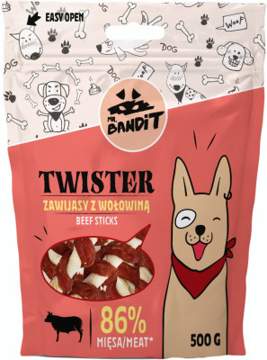 Recompense pentru caini Mr. Bandit TWISTER,vita, 500g AnimaPet MegaFood foto