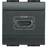 Priza conector HDMI Living Light Bticino 2M antracit L4284