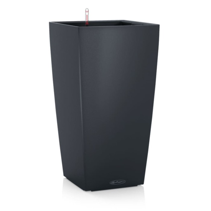 LECHUZA Jardinieră CUBICO Color 22 ALL-IN-ONE, ardezie