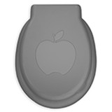 Cumpara ieftin Capac pentru WC universal, din plastic, cu model mar, gri, 480 x 385 mm