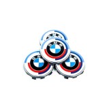 Set 4 Embleme Jante Aliaj BMW 68mm, Editie Aniversara 50 Ani 50th, ABS, Rezistente UV