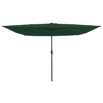vidaXL Parasol de Grădină Verde 295 x 295 x 245 cm Poliester, Oțel foto