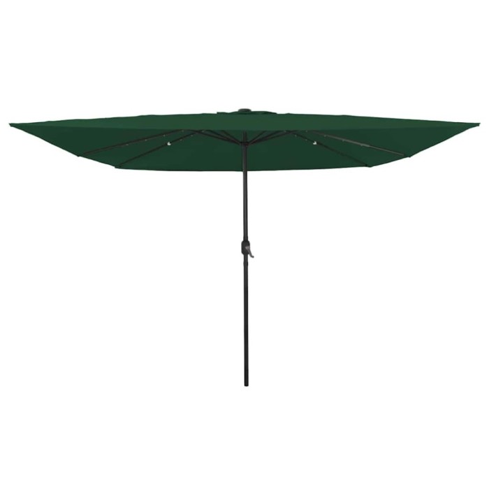 vidaXL Parasol de Grădină Verde 295 x 295 x 245 cm Poliester, Oțel