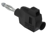 Conector banană 4mm negru 36A 30VAC 60VDC neizolat
