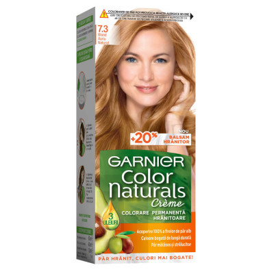 Vopsea de Par Permanenta Garnier Color Naturals 7.3, Blond Auriu, 110 ml, Fara Amoniac, Vopsea de Par, Vopsea de Par Permanenta, Vopsea de Par Garnier foto