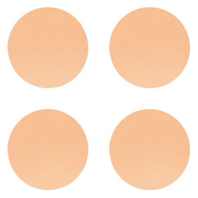 Bureți Machiaj, Rotunzi, Set 4 bucăți, Diametru 5.5 cm, Culoare Bej foto