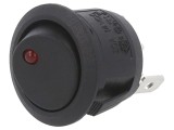 Comutator Rocker ON-OFF cu LED 20A/14VDC Negru
