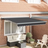 vidaXL Marchiză retractabilă automată antracit 300x250 cm