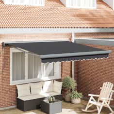 vidaXL Marchiza retractabila Antracit 300x250 cm Poliester foto