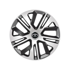 Set 4 Capace Roti, model 16 Inchi (R16) Raven Gri-Negru, Compatibile Cu Toyota