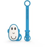 Matchstick Monkey Flat Face Teether &amp; Soother Clip set cadou pentru copii Blue