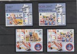 Jersey 2007 - Europa CEPT, Cercetasi, serie 4 valori, dantelate, tabs, colt de coala MNH, Mi.1267-1270