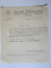 Rara! Invitatie cu antet O.E.T.R. pt.regulament sanitar semnata U.Samboteanu1937 foto