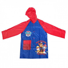 Pelerina de ploaie pentru copii, model paw patrol, rosu/albastru, 64&amp;amp;#215;45 cm foto