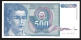 IUGOSLAVIA 500 DINARI / DINARA 1990 , UNC [1] P-106a , necirculata