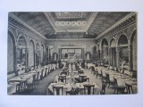 Rara! Carte postala Bucuresti:Interior Grand Hotel du Boulevard 1916 propietar Lucien Bertola,tatal actritei Clody Bertola