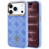 Husa MagSafe pentru Apple iPhone 18 Pro Max / 17 Pro Max, Guess, Peony 4G Small Logo, Bleu