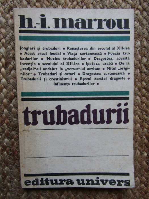 TRUBADURII-H.I. MARROU BUCURESTI 1983