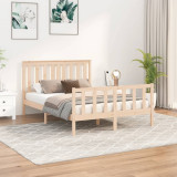 Cadru de pat cu tablie, 140x200 cm, lemn masiv de pin GartenMobel Dekor, vidaXL