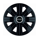 Set 4 Capace Roti, potrivite jantelor de R14, pentru Smart, model Cosmos Negru