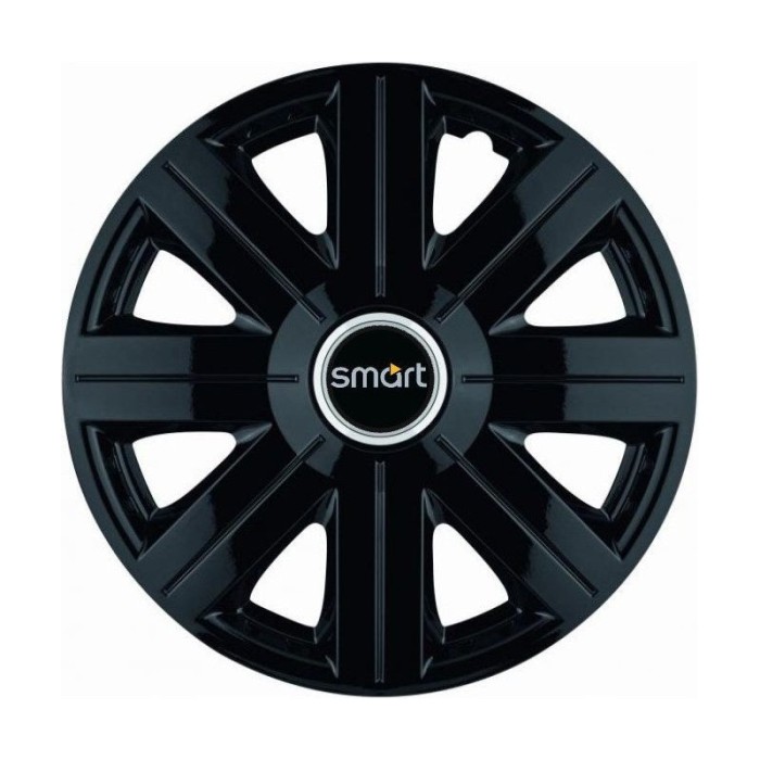 Set 4 Capace Roti, potrivite jantelor de R14, pentru Smart, model Cosmos Negru