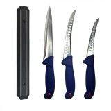 Cumpara ieftin Set profesional de macelarie, injunghiat, transat, dezosat, filetat, 3 cutite otel carbon, suport magnetic