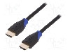 Cablu HDMI - HDMI, din ambele par&amp;#355;i, HDMI mufa, 1m, {{Culoare izola&amp;#355;ie}}, LOGILINK - CH0061