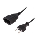Prelungitor electric negru 3m 1 priză